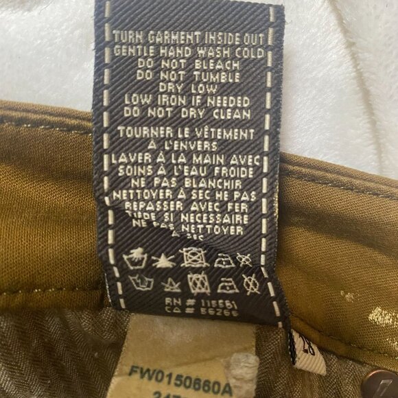 7 For All Mankind Women's Gold 28 Cropped Skinny Ankle Jeans - Picture 9 of 15